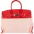 Hermès Fray Swift / Toile H Rouge de Coeur Birkin 35 Handbag