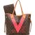 Louis Vuitton Monogram Canvas V Grenade Fuchsia Neverfull MM Shoulder Bag
