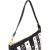 MCM Monogram Visetos Black and White Vertical Stripe Liz Clutch 