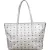 MCM Monogram Visetos Metallic Liz Shopper Tote Shoulder Bag