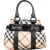 Burberry Nova-Check Studded Knight Hobo Handbag