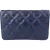 Chanel Bleu Quilted Stitch Lambskin Wallet On Chain Crossbody Bag