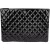 Chanel Quilted Patent Leather CC Clutch