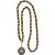 Chanel Black Lambskin Lion Head Medallion Golden Belly Chain Belt (94)