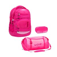 Infinity Rucksack Set 3-teilig - Yellow Lines - Ombre Light Pink [32]