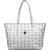 MCM Monogram Visetos Metallic Liz Shopper Tote Shoulder Bag