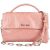 Różowa torebka Miu Miu z rączką na górze, wykonana ze skóry Vitello Lux, w stylu mini crossbody