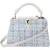 Louis Vuitton Bleu Blanco Tweed Capucines BB Handbag
