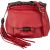 Gucci Red Leather Bamboo Crossbody Bag