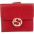 Gucci Pebbled Leather Interlocking G Compact Wallet