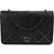 Chanel Patent Diamond Lattice Single Flap Wallet on Chain Crossbody Bag
