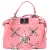 Fendi Pink Leather Crystal Micro Peekaboo Handbag