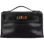 Hermès Noir Swift Leather Kelly Pochette Handbag