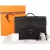 Hermès Noir Leather Sac á Dépéches Business Tasche