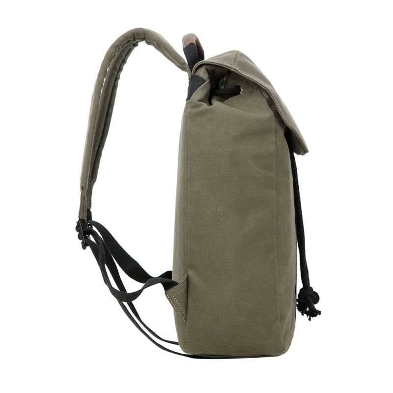 Heritage Waxed Canvas Laptop Backpack - Olive