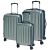 3-piece suitcase set LONDON 2.0 with 4 wheels - carbon silver