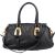 Prada Black Leather Buckle Tote Handbag