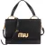 Miu Miu Black Madras Leather Top Handle Crossbody Bag