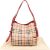 Burberry Nova-Check Monogram Haymarket Hobo Shoulder Bag
