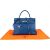 Sac à main Hermès Kelly Retourne 35 en cuir Bleu Togo