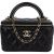 Chanel Quilted Lambskin Vanity Case Crossbody Handbag