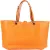 Bottega Veneta Orange Intrecciato Leather Capri Lock Tote Handbag