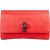 Gucci Red Pebbled Leather Bamboo Clutch