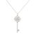 Tiffany & Co. 950 Platinum Crystal Woven Key Necklace
