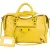 Balenciaga Yellow Perforated Leather City Handbag