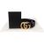 Gucci Black Leather GG Marmont Gürtel (85 / 34)