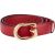 Gucci Red Leather Framed G Buckle Gürtel