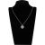 Christian Dior Silver Tone Emblem Pendant Necklace
