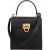 Salvatore Ferragamo Black Saffiano Leather Gancini Handbag