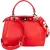 Fendi Red Leather Spikes Mini Peekaboo Handbag