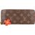 Louis Vuitton Monogram Canvas Clemence Zippy Flower Wallet