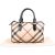 Burberry Nova-Check Monogram Patent Leather Nova Check Small Boston Bag Handbag
