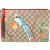 Gucci Monogram GG Supreme Floral Birds Canvas Tian Clutch