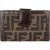 Fendi FF Monogram Canvas Zucca Kiss Lock Wallet