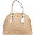 Coach Monogram Signature Coated Canvas Cora Satchel Handbag