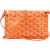 Goyard Orange Goyardine Monogram Plumet Flat Crossbody Bag