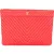 Chanel Rouge Quilted Caviar Leather CC Clutch