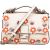 Fendi Leather Flowerland Double Micro Baguette Crossbody Bag