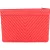 Chanel Rouge Quilted Caviar Leather CC Clutch