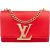 Louis Vuitton Rouge Leather Louise MM Crossbody Bag