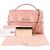 Różowa torebka Miu Miu z rączką na górze, wykonana ze skóry Vitello Lux, w stylu mini crossbody