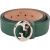 Gucci Green Leather Interlocking G Buckle Belt