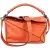 Loewe Orange Leather Puzzle Crossbody Handbag