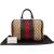 Gucci Monogram GG Canvas  Web Boston Bag 