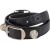Balenciaga Black Leather Classic City Double Bracelet