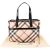 Burberry Nova-Check Monogram Patent Leather Tote Shoulder Bag